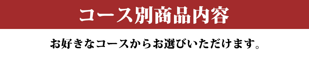 コース別商品内容