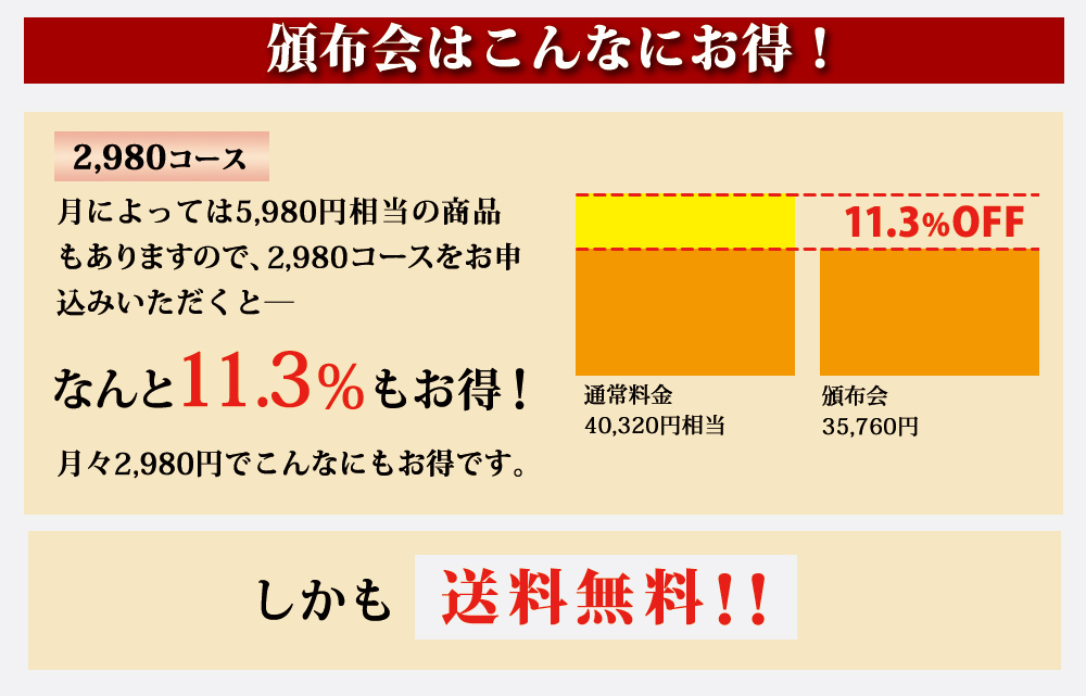 頒布会 2980